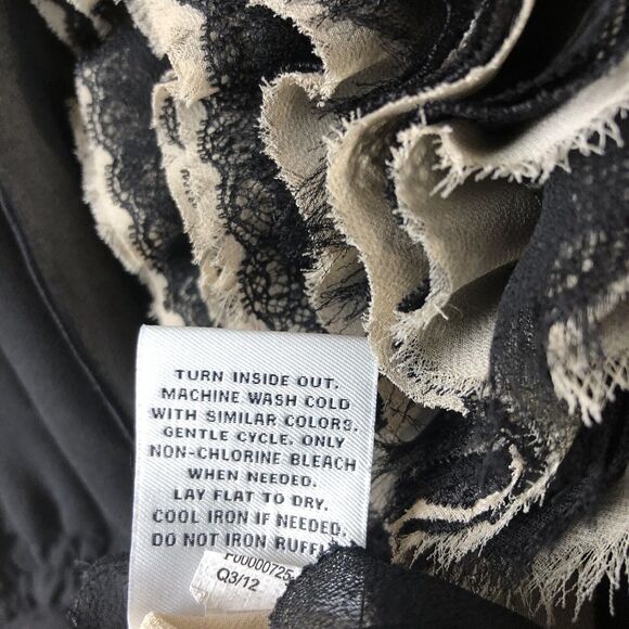 Neiman Marcus Robert Rodriguez Blouse Tank Top Sz L Target Lace Ruffle Career - Picture 7 of 10